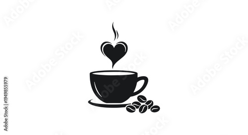 Coffee Station Line art vector modern pastel tone abstract artwork