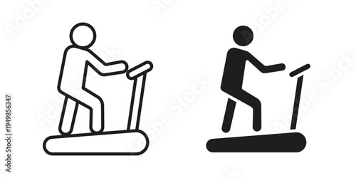 Treadmill icon symbol collection for web design. Icon Element For Design