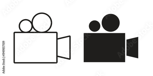 Video icon symbol collection for web design. Icon Element For Design