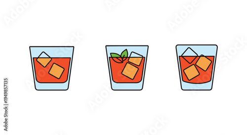 Classic Old Fashioned Line art clean contemporary abstract illustration