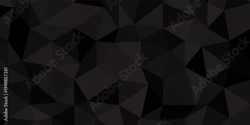 Modern black metal low poly backdrop