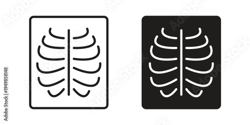 X ray icon symbol collection for web design. Icon Element For Design