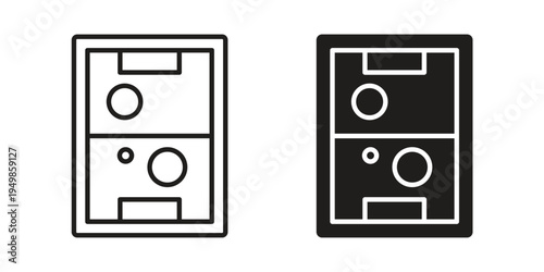 Air hockey icon element for graphic designs. line and flat symbols