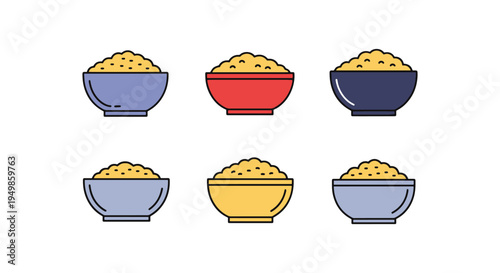 Cornmeal Porridge Line art soft artistic abstract illustration