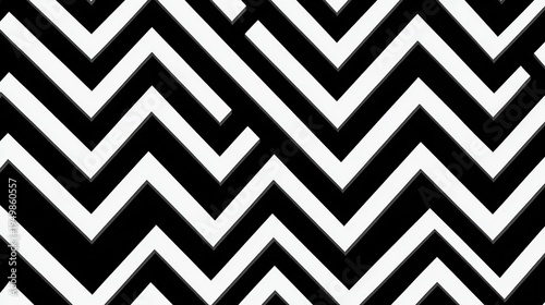 Seamless zigzag chevron pattern with bold graphic lines