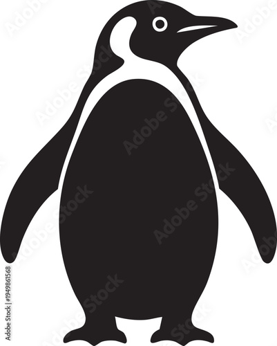 Penguin Silhouette Icon Antarctic Bird Wildlife Nature Animal Simple Minimal Graphic Design