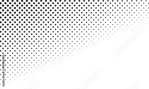 シンプルなハーフトーン・ドットの斜め背景