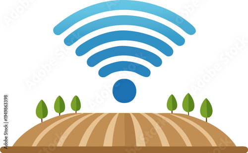 Modern Smart Agriculture Farming Icon