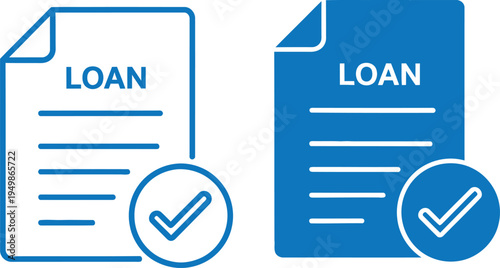 Loan document approval icons