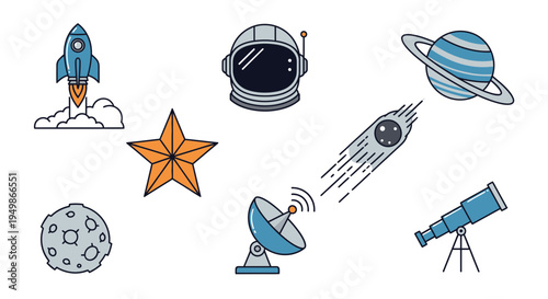 Astronomy and Space Exploration Icons 2.