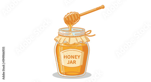 Honey in a glass jar 32.