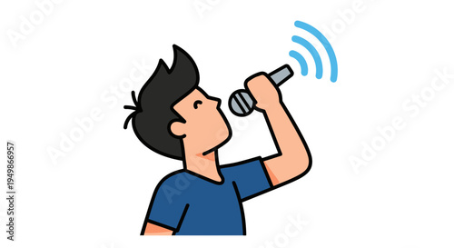 Man singing into a microphone 4.