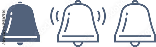 艶がある太めのベルマークの素材セット