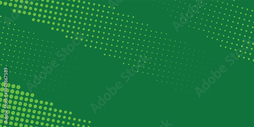 Abstract Green Halftone Diagonal Dot Pattern Background