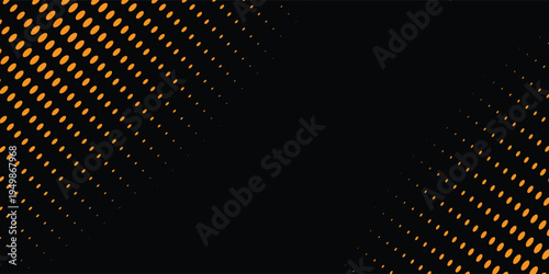 Abstract Black and Gold Halftone Dot Pattern Background