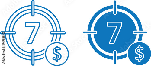 Seven dollar slot machine winning symbol