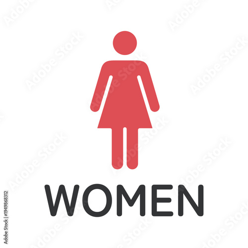 女子トイレ・WOMENの文字入りアイコン