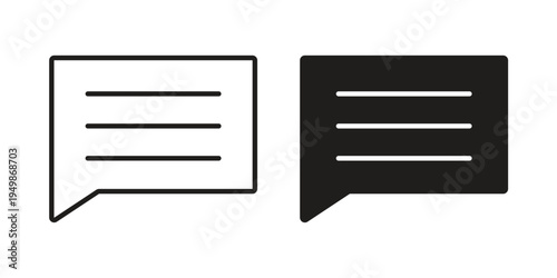 Comment icon element for graphic designs. line and flat symbols