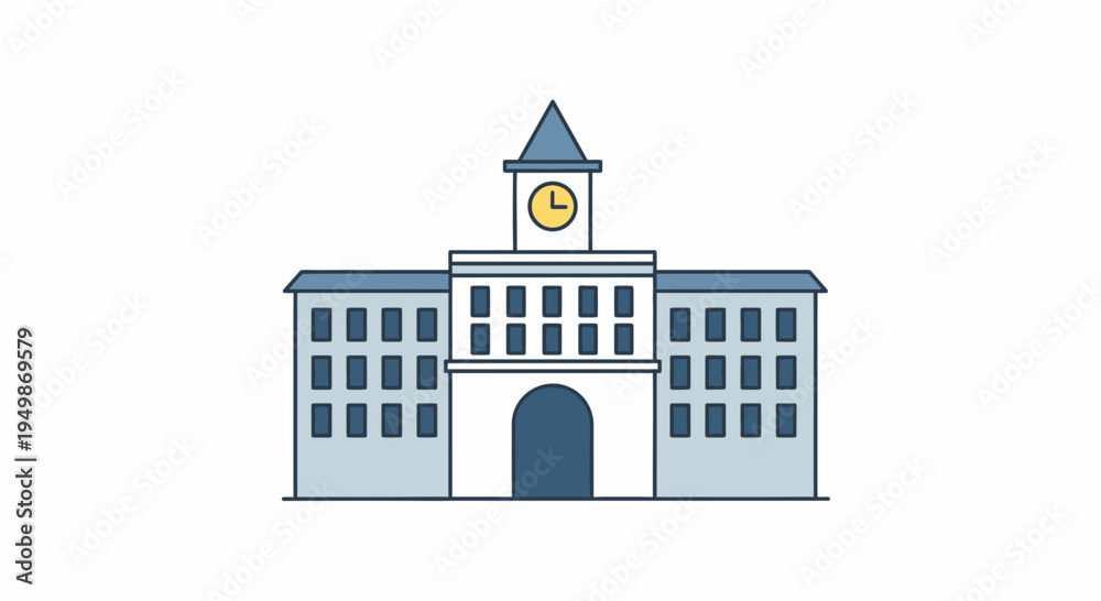 Naklejka premium Building with clock tower architecture.