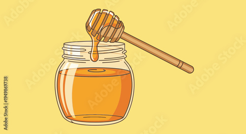 Honey in a glass jar 40.