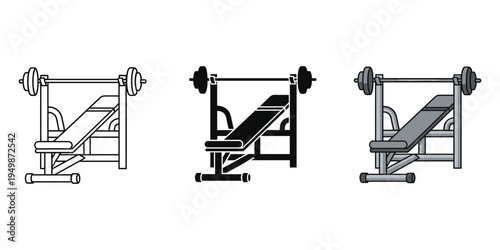 Incline bench press with barbell variations