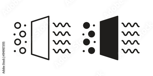 Filtration icon element for graphic designs. line and flat symbols