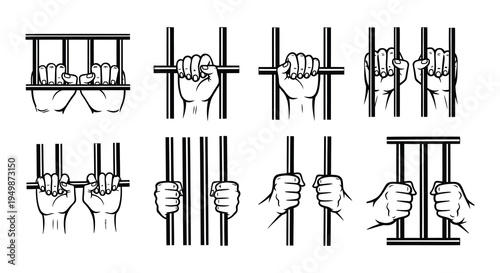 Hands gripping bars in different positions a visual instructional guide