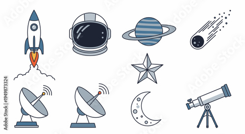 Space exploration and astronomy equipment 1.