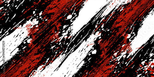 A modern and attractive grunge texture background with a black, white, and red color combination. eps 10