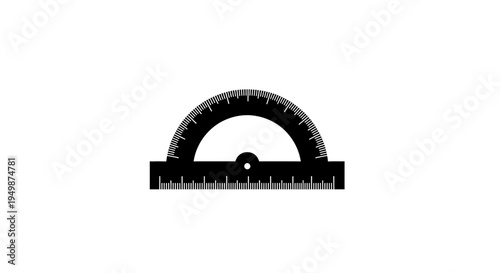 Protractor tool for measuring angles precisely.