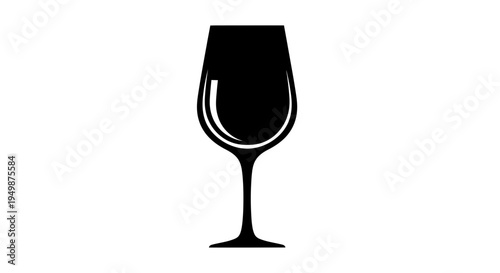 Silhouette of a wine glass.