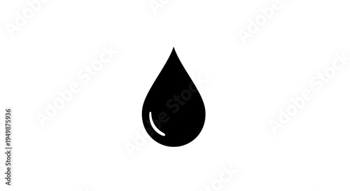 Single black teardrop shape symbol.