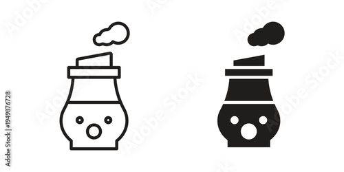 Humidifier icon element for graphic designs. line and flat symbols