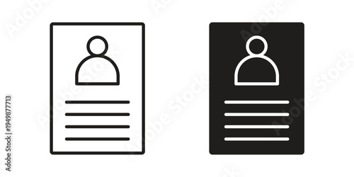 Job appslication icon element for graphic designs. line and flat symbols