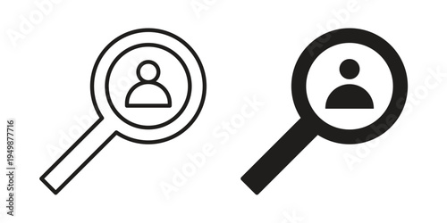 job vacancy icon element for graphic designs. line and flat symbols