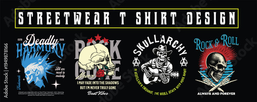 Urban Streetwear T-Shirt Design Bundle – Graffiti Typography Graphic Pack