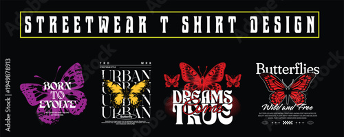 Urban Streetwear T-Shirt Design Bundle – Graffiti Typography Graphic Pack