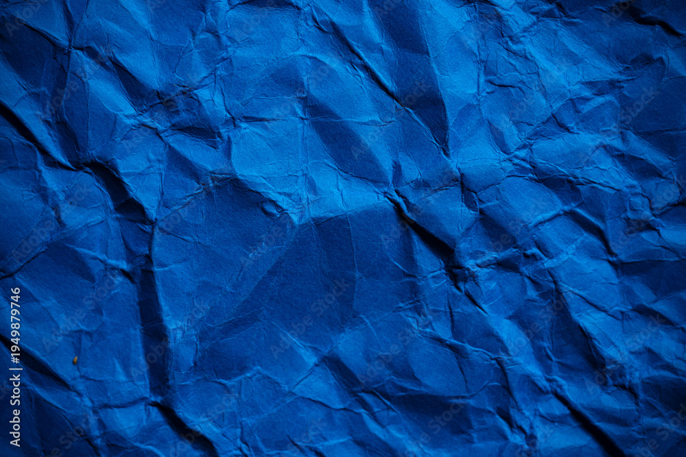 Obraz premium くしゃくしゃな青色の背景 