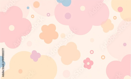 お花の可愛い背景イラスト
