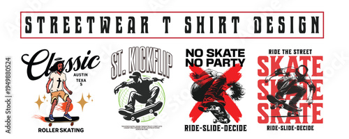 Urban Streetwear T-Shirt Design Bundle – Graffiti Typography Graphic Pack