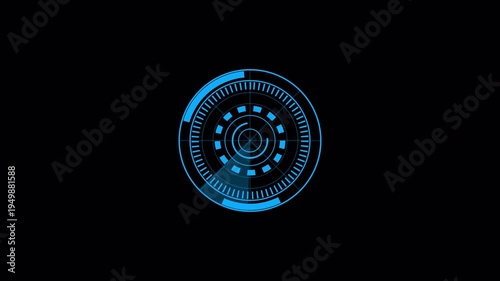 Digital Radar Scanner Animation 4K with Alpha Channel, Radar Sweep Animation 4K with Transparent Background Alpha Channel.