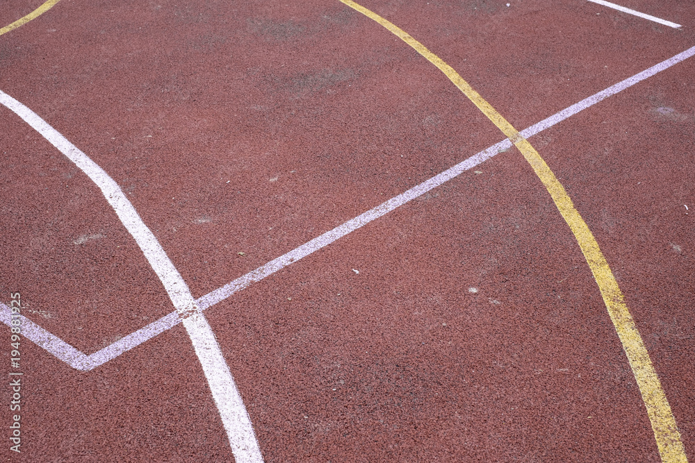 Fototapeta premium synthetic old outdoor floor for basketball and minifootball