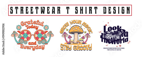 Urban Streetwear T-Shirt Design Bundle – Graffiti Typography Graphic Pack