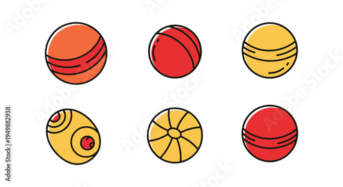 Eba Ball Line art vector set soft pastel abstract color