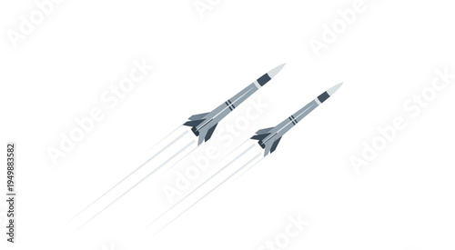 Two fighter jets soaring through the sky with vapor trails.