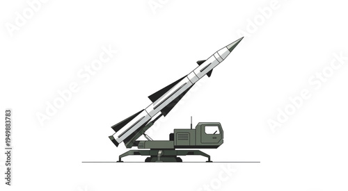 Surface-to-air missile system on a mobile launcher.