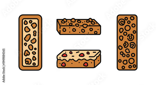 Granola Bars Line art vector geometric abstract color