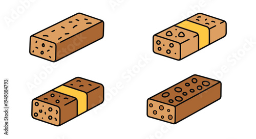 Granola Bars Line art vector modern abstract concept illustration