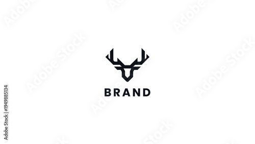 Modern geometric deer head logo concept for a creative business identity, showcasing strength, agility, and a sophisticated brand mark for various applications