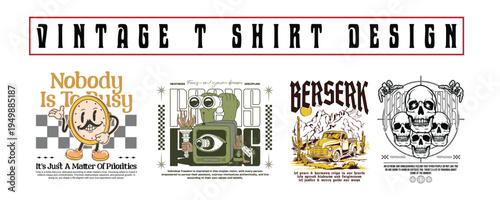 Urban Streetwear T-Shirt Design Bundle – Graffiti Typography Graphic Pack